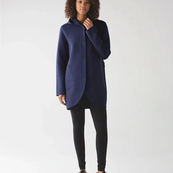 Lululemon City Bound Wrap Heathered Deep  Indigo Jacket S - Picture 1 of 14